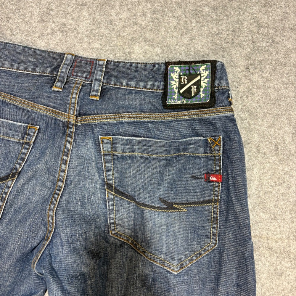 Quiksilver Reese Forbes Signature Jeans Men 34 Blue Denim Skate Relaxed Straight - Picture 2 of 7